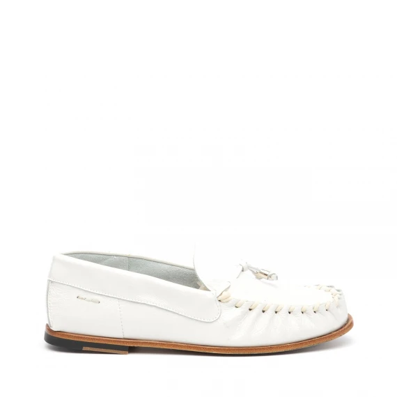 Mocassino Alexander Hotto65638 in pelle bianco