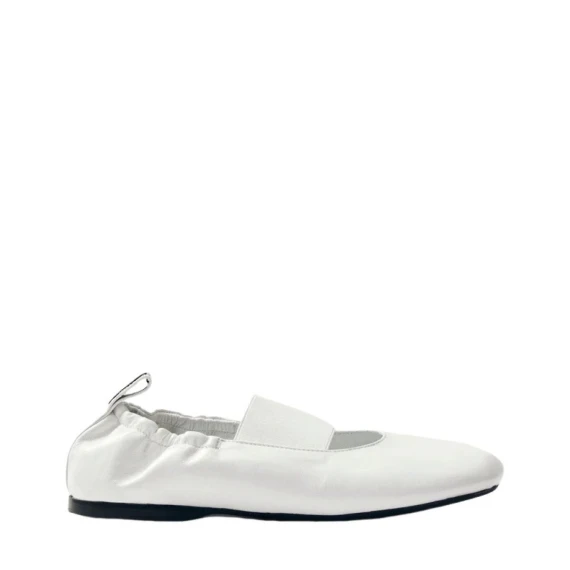 Ballerina Alohas SUTTON in pelle bianco