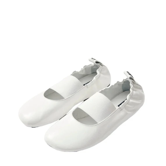 Ballerina Alohas SUTTON in pelle bianco