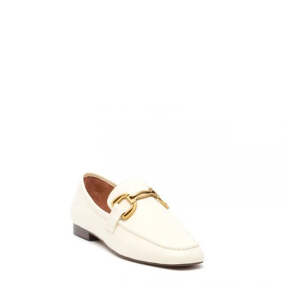 Mocassino Aquarelle 582Z10  in pelle bianco