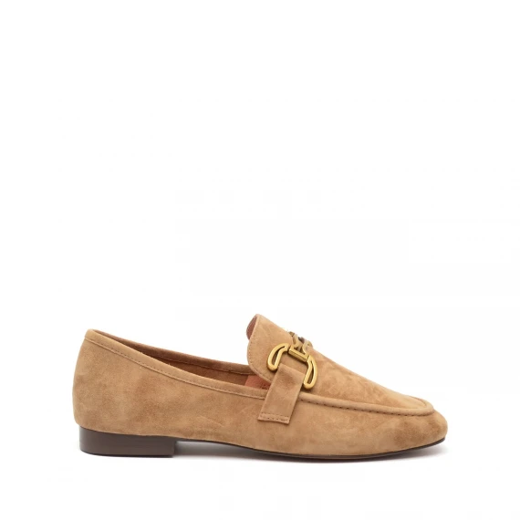 Mocassino Aquarelle 582Z30  in camoscio beige