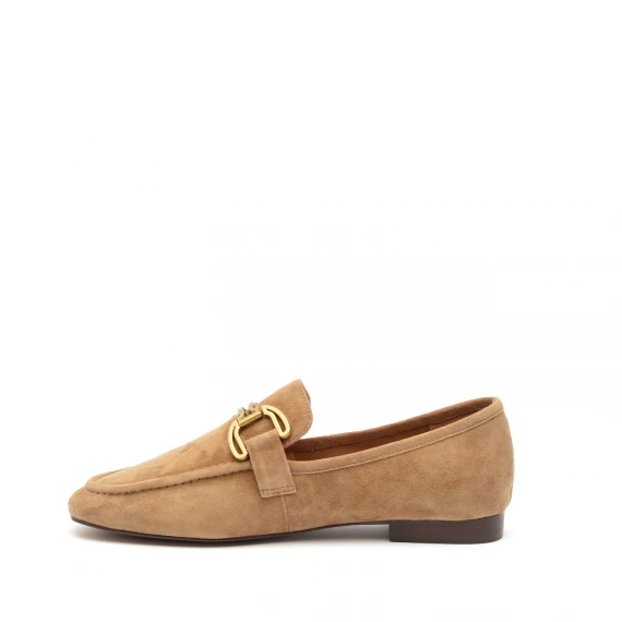 Mocassino Aquarelle 582Z30  in camoscio beige
