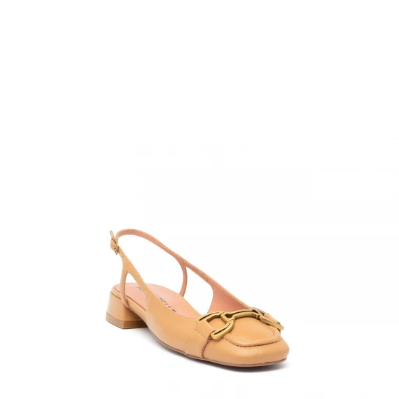 Slingback Aquarelle 545Z45 in pelle marrone