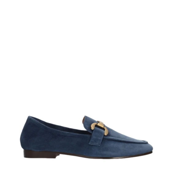 Mocassino Aquarelle 582Z30  in camoscio blu