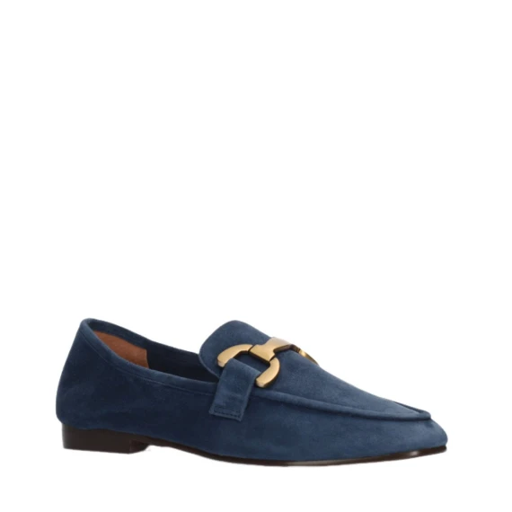 Mocassino Aquarelle 582Z30  in camoscio blu