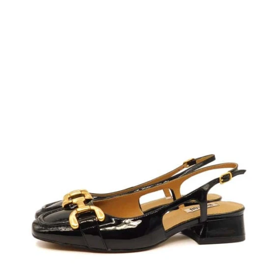 Slingback Aquarelle 575Z45M in pelle verniciata nera