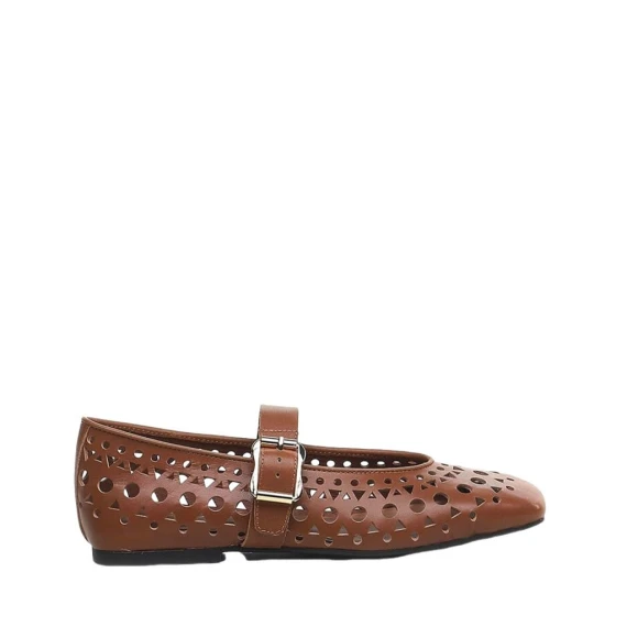 Ballerina Ash BROOK in pelle marrone