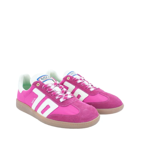 Sneakers Back70 in camoscio fucsia