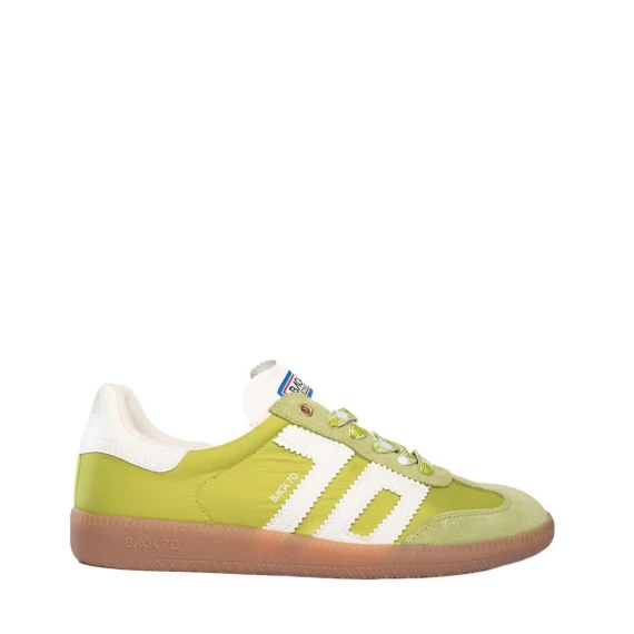 Sneakers Back70 in camoscio verde lime