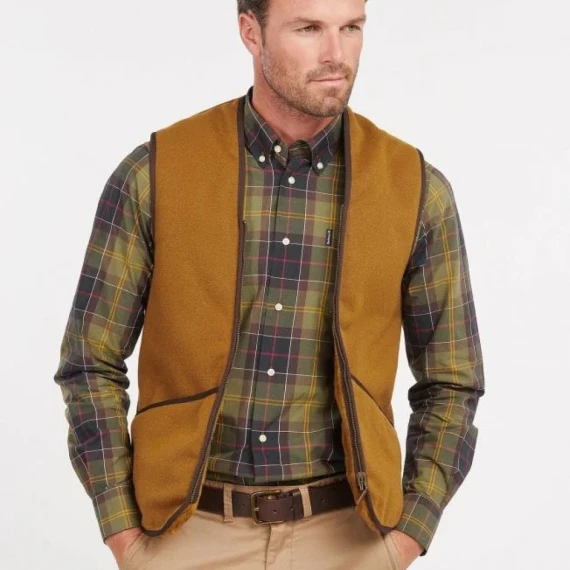 Gilet Barbour MLI0004  in pile marrone