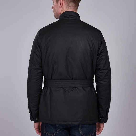 Giacca Barbour International MWX1711 in cotone cerato nero