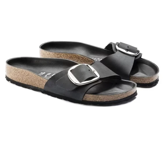 Birkenstock MADRID BIG BUCKLE in nabuk nera