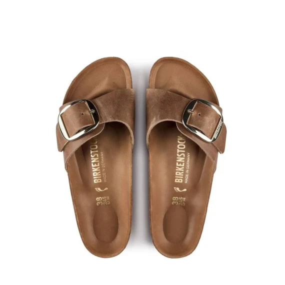 Birkenstock MADRID BIG BUCKLE in nabuk cognac