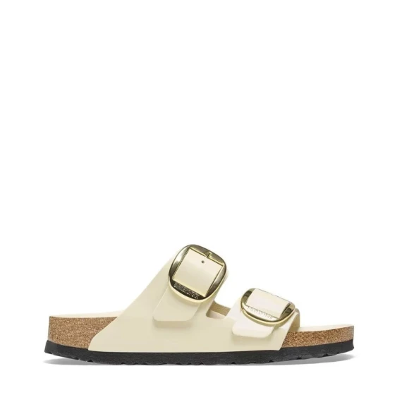 Birkenstock ARIZONA BIG BUCKLE in vernice ecru