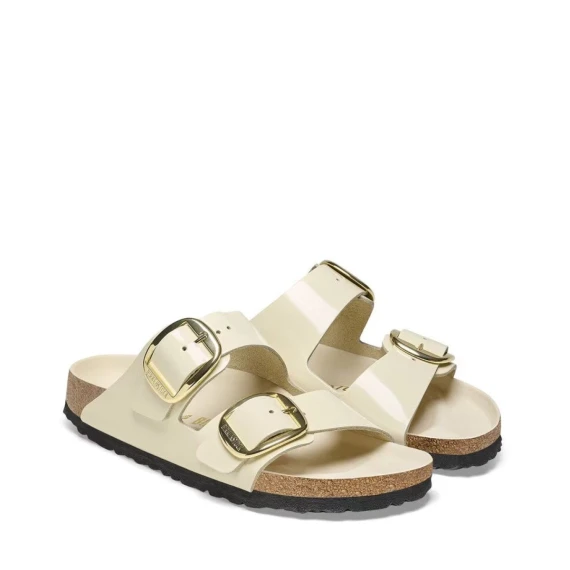 Birkenstock ARIZONA BIG BUCKLE in vernice ecru