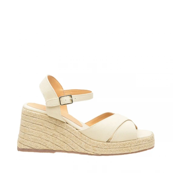 Espadrillas Castaner THEA in tessuto avorio