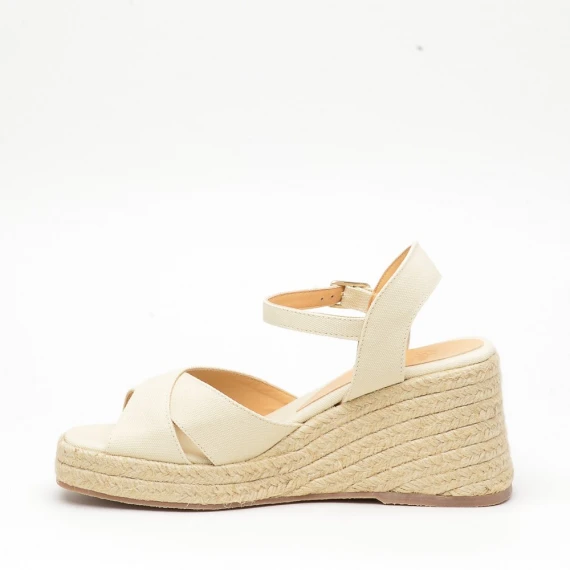 Espadrillas Castaner THEA in tessuto avorio