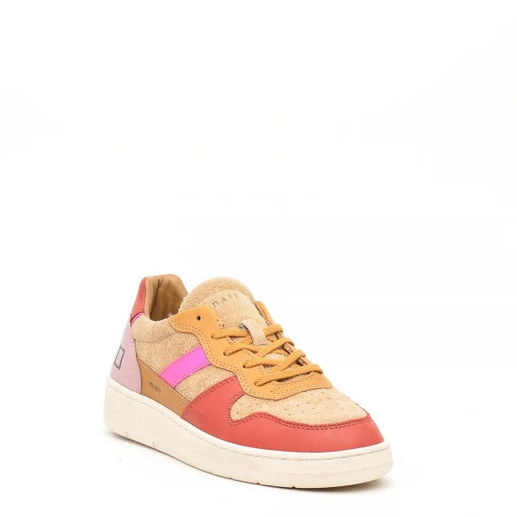 Sneakers D.a.t.e. COURT 2.0 in camoscio beige