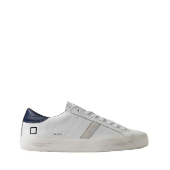 Sneakers D.A.T.E. HILL LOW in pelle bianco e blu