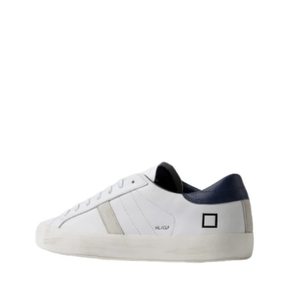 Sneakers D.A.T.E. HILL LOW in pelle bianco e blu