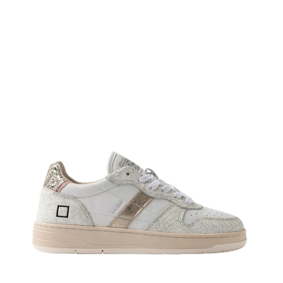 Sneakers D.A.T.E. COURT in pelle bianco