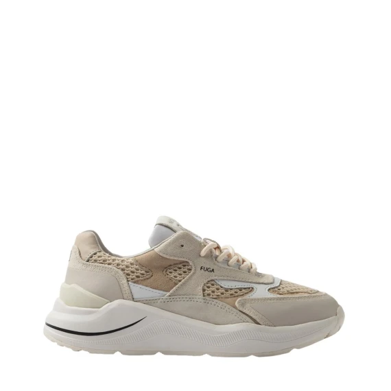 Sneakers D.A.T.E. FUGA in tessuto traforato beige