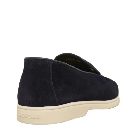 Mocassino Doucal's 3413 in camoscio blu