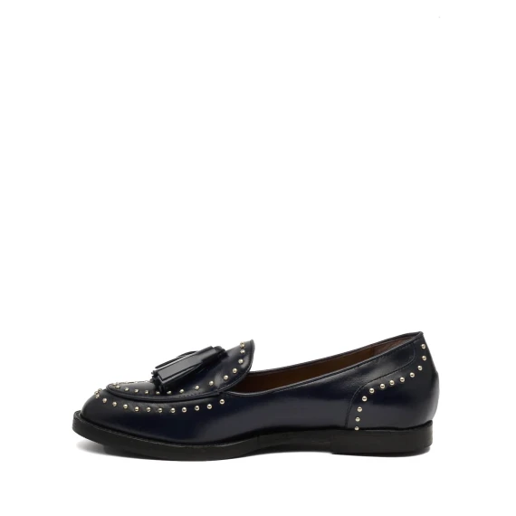 Mocassino Duccio del Duca DD08  in pelle blu