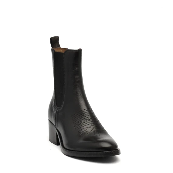 Texano Duccio del Duca DD42  in pelle nero
