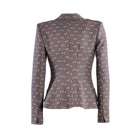 Blazer Elisabetta Franchi GI059 logato viola