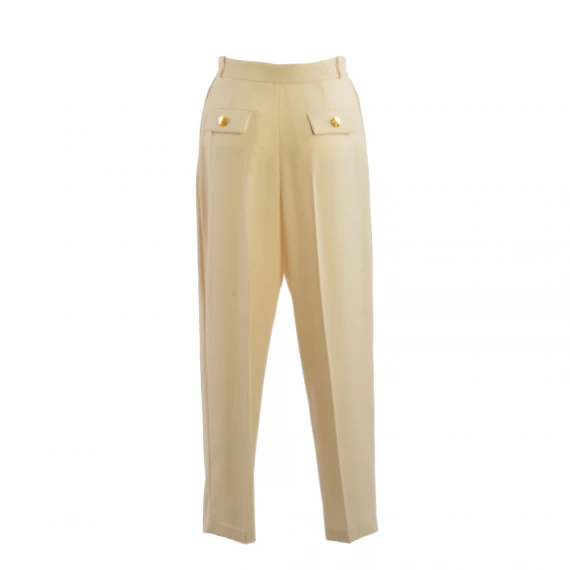 Pantalone Elisabetta Franchi PA013 in tessuto panna