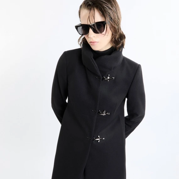 Cappotto Fay in lana nero