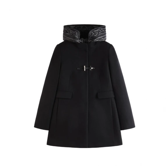 Cappotto Fay in panno misto lana nero