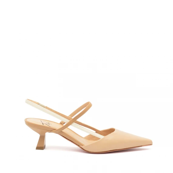Slingback Festa AMAI in pelle beige