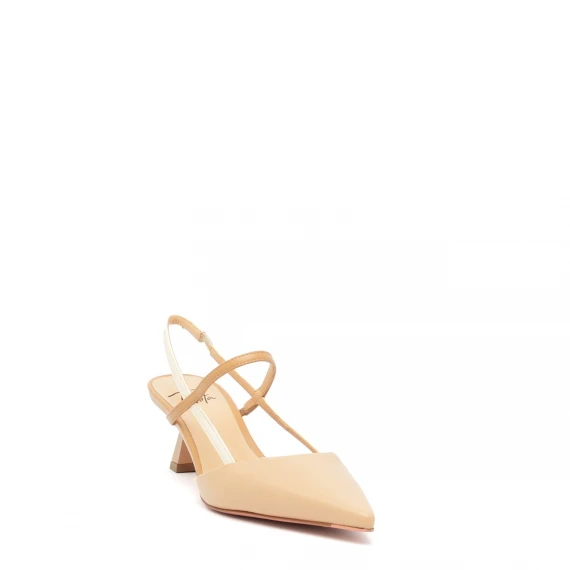 Slingback Festa AMAI in pelle beige
