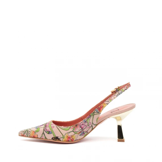 Slingback Festa FRANS in tessuto stampa floreale