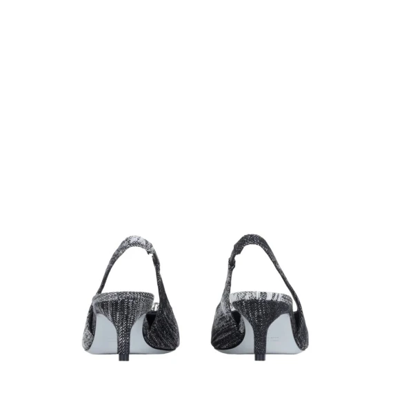 Slingback Festa FUTURA in tessuto jeans nero