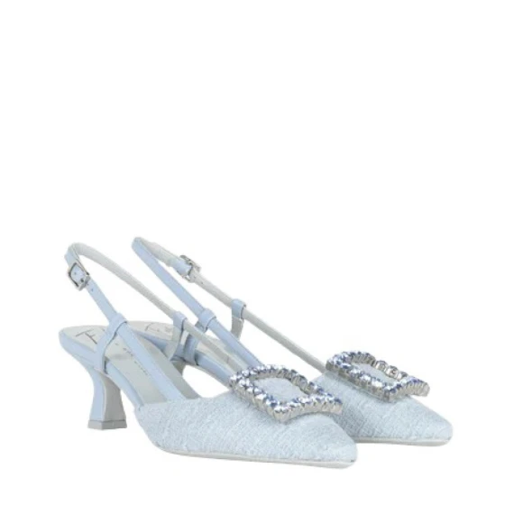 Slingback Festa STEFY in tweed color carta da zucchero