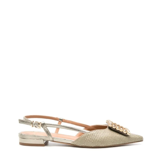 Slingback Festa LAVANDA in rafia kaki
