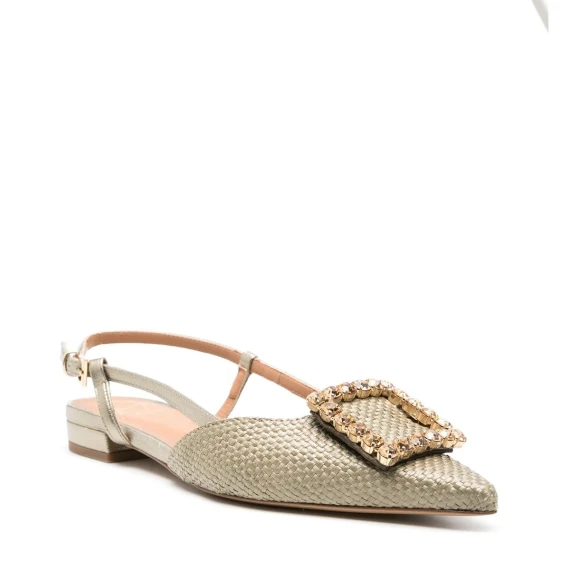 Slingback Festa LAVANDA in rafia kaki
