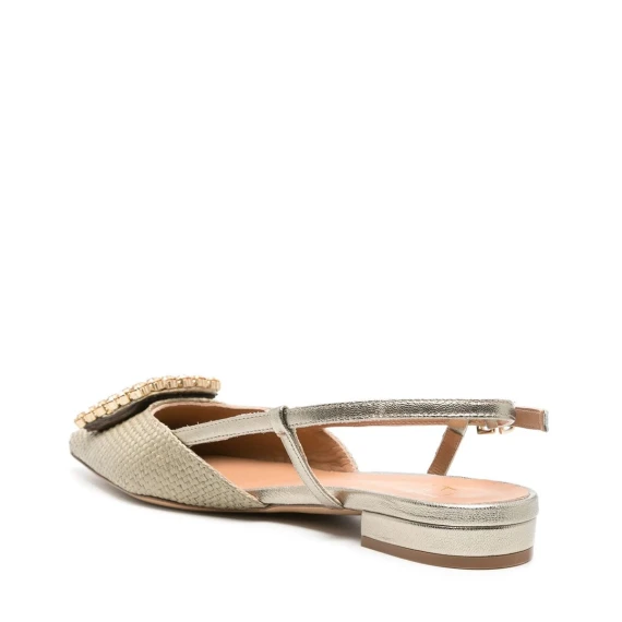 Slingback Festa LAVANDA in rafia kaki