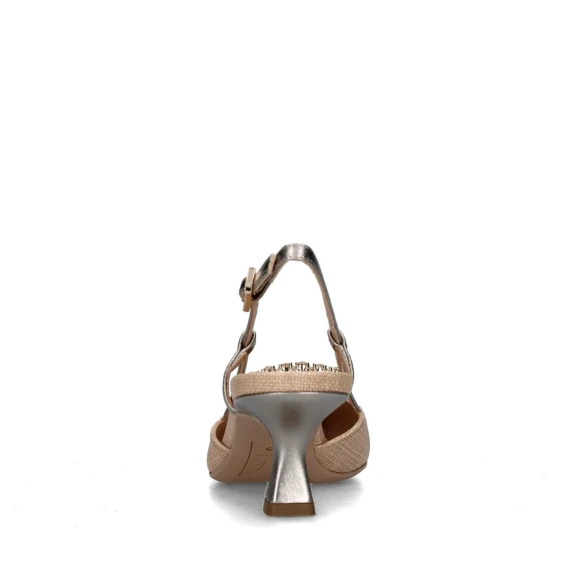 Slingback Festa STEFY in tessuto lavorato color corda