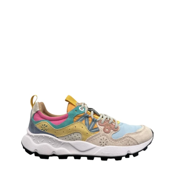 Sneakers Flower Mountain 1I25 in tessuto azzurro