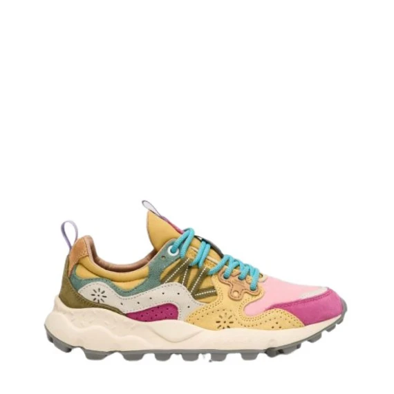Sneakers Flower Mountain 1L13 in tessuto rosa