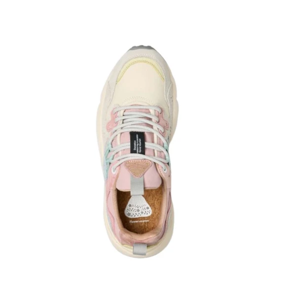 Sneakers Flower Mountain 2D78 in tessuto biege