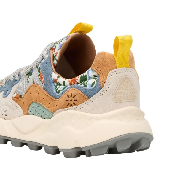 Sneakers Flower Mountain 3B47 in camoscio azzurro