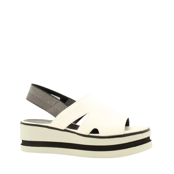 Sandalo Gianmarco Sorelli 2101 in pelle bianco