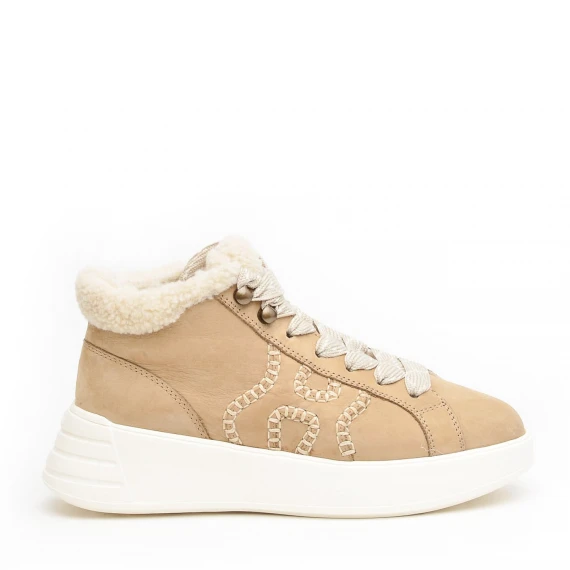 Sneakers Hogan H562 in camoscio beige