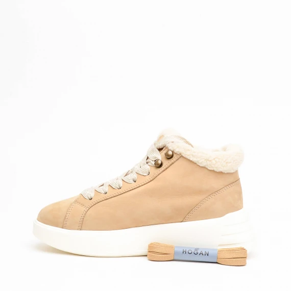 Sneakers Hogan H562 in camoscio beige