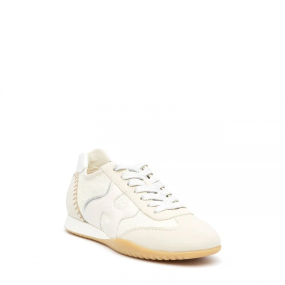 Sneakers Hogan Olympia in nabuk beige